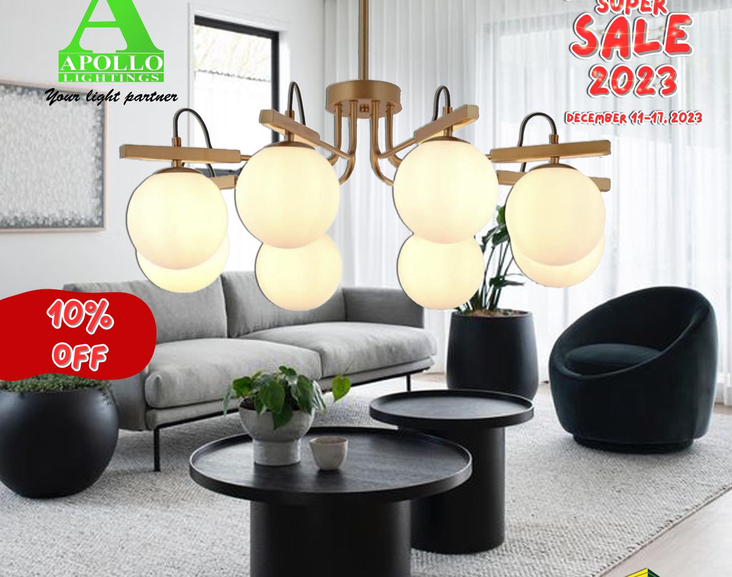 Apollo Lightings with Geometric Design